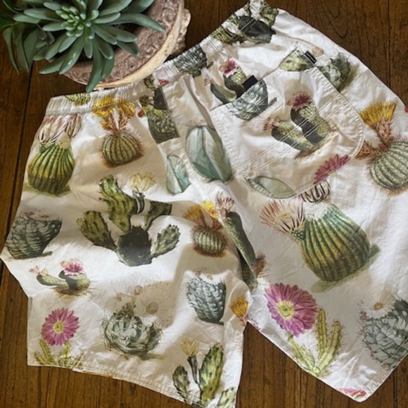 Men's / Unisex - Converse - Desert Sand Cactus Multi Print Resort Shorts - L - Picture 3 of 15